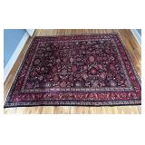 HANDKNOTTED RED WOOL CARPET
