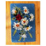 BLUE FLORAL FLOOR MAT