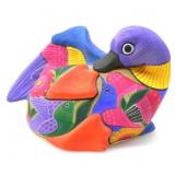 MEXICAN FOLK ART STYLE CERAMIC DUCK FIGURE