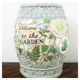'WELCOME TO THE GARDEN' DECORATIVE BARREL DECOR