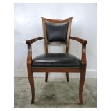BIEDERMEIER STYLE ARMCHAIR NAILHEAD TRIMS, BONDED