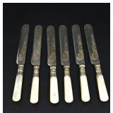 6 SILVER-PLATED SHEFFIELD KNIVES