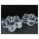ORREFORS CRYSTAL DAISY TEALIGHT CANDLE HOLDERS