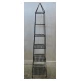 WROUGHT IRON 5 TIER PLANT STAND TOWER