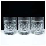 3 RALPH LAUREN DOUBLE OLD FASHION CRYSTAL GLASSES