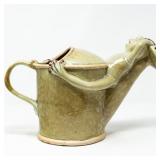 GLAZED CERAMIC FROG WATERING CAN