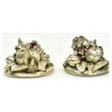 PAIR OF SILVER PLATED R. ARGENTO CANDLE HOLDERS