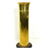 SOLID BRASS TRENCH ART SHELL CASE VASE