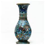 BRASS AND ENAMEL CLOISONNE VASE