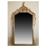 ITALIAN ROCOCO STYLE GILTWOOD WALL MIRROR