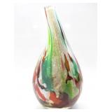 FIDRIO BLOWN ART GLASS MULTICOLOURED VASE