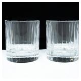 PAIR OF CUT CRYSTAL WHISKEY TUMBLER GLASSES