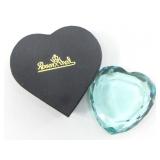 ROSENTHAL TURQUOISE FACETED CRYSTAL PAPERWEIGHT