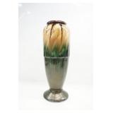 MAJOLICA STYLE SIGNED CERAMIC VASE MADE IN BELGIUM