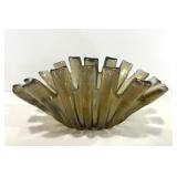 MURANO IRIDESCENT SMOKED ART GLASS BOWL, C.1960