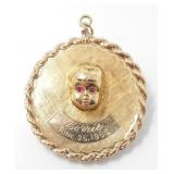 10KT GOLD BIRTH COMMEMORATION PENDANT $2970