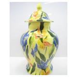 HUGO QUATTROCCHI HANDPAINTED JAR W/ LID