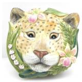 FITZ & FLOYD SERENGETI CERAMIC LEOPARD TRINKET BOX