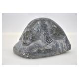 SGND ISIDORE SOAPSTONE CARVED SEAL SCULPTURE