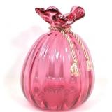 PILGRAM GLASS RUFFLED BAG VASE