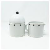 SASAKI 'METROPOLIS BLACK' CREAMER AND SUGAR BOWL