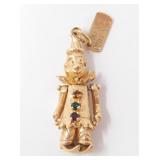 14KT GOLD ARTICULATED CLOWN CHARM $1,650