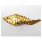 14KT GOLD ARTICULATED FISH CHARM $400