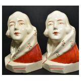 PAIR OF GERMAN STYLE FLAPPER HEAD BOOKENDS