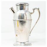 HAMMERED SILVERPLATE COCKTAIL SHAKER