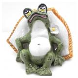 SITTING CERAMIC FROG FIGURE 7'