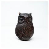 COLOURFUL GLASS OWL FIGURINE