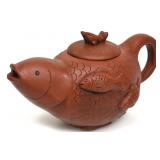 YIXING ZISHA CLAY KOI FISH TEA POT