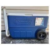 COLEMAN 50 QUART WHEELED HARD COOLER