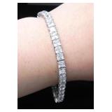 925 SILVER & CUBIC ZIRCONIA BRACELET 15.43g