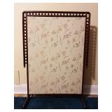 VINTAGE FIREPLACE SCREEN W/ FLORAL DESIGN