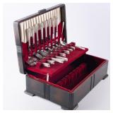 BIRKS STERLING ROSE BOWER 43PC FLATWARE SET 1106g