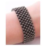 SILVER FLOWER LINK BRACELET 48.4g