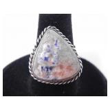 925 SILVER & SODALITE RING 5.7g