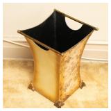 VINTAGE STYLE TOLE PLANTER FLORAL PATTERN