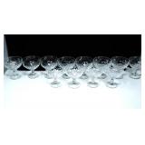 12 WEBB CORBETT CUT CRYSTAL STEMMED COUPE GLASSES