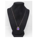 SOUL FLOWER 925 SILVER & GLASS NECKLACE 7.4g