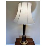 NEOCLASSICAL BRASS TABLE LAMP WITH SHADE