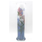 WOLF BAUER FOR ROSENTHAL FLORAL ART GLASS VASE