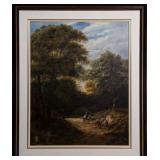 BRITISH SCHOOL LANDSCAPE WITH HORSEMEN  EARLY 19TH