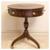 DUNCAN PHYFE STYLE ROUND MAHOGANY DRUM TABLE