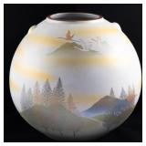 JAPANESE KUTANI PORCELAIN CRANE VASE