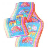 LAUREL BURCH CATS STYLE SILK MULTICOLOUR SCARF