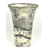 HAND THROWN RAKU POTTERY VASE