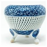 KOTOMINE LATTICE MESH PORCELAIN INCENSE BURNER