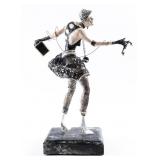 ERIC WILSON PAPIER MACHE DANCER WITH TELEPHONE